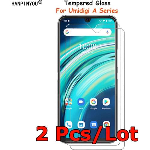 2 Pcs/Lot For Umidigi A9 A11 Pro Max Clear Tempered Glass Screen Protector Explosion-proof Protective Film + Clean Kit