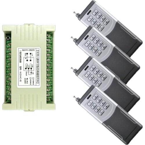 2000m Wide Range 10A Relay AC 220V 8 CH 8CH Wireless RF Remote Control Switch Transmitter & Receiver