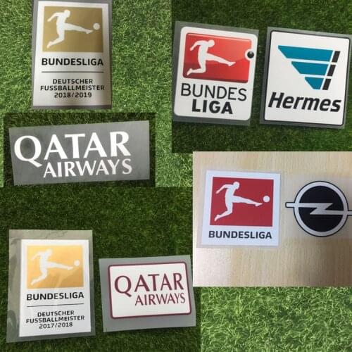 2018-19 2019-2020 BUNDESLIGA CHAMPION PATCH+Qatar SPONSOR And 1617 Bundesliga League Patch Set Germany League Patch