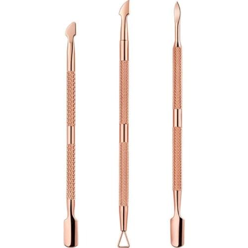 27RC Personal Care Cuticle Pusher Spoon Nail Cleaner Professional Grade Stainless Steel Cuticle Remover and Cutter Durable