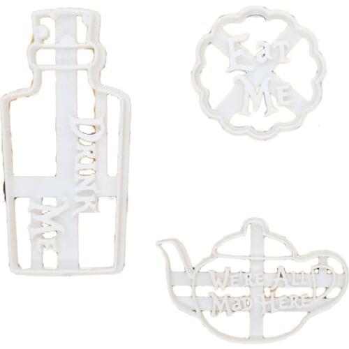 3pcs Biscuit Mold Kitchen Embossing Tool With Letters Cute Cookie Cutters Baking Decoration Mold