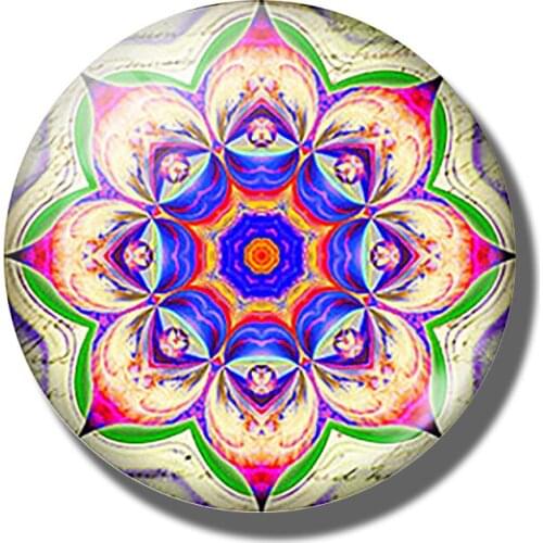 30MM Om Symbol fridge magnet Glass dome Spiritual Yoga Meditation Buddhist Boho Mandala Fridge Magnet Home Decoration