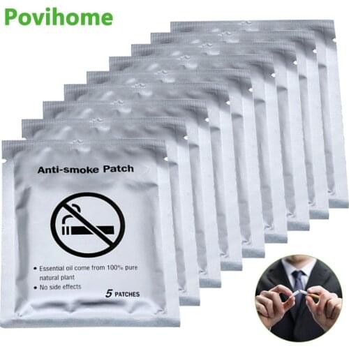 50pcs=10bags Natural Ingredient Anti Smoke Patch Stop Quit Smoking Cessation Pad Herbal Medical Plaster Health Care D2054