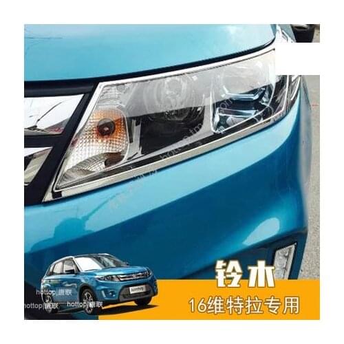 ABS plating before + taillight front headlight frame trim trim for 2016 Suzuki Vitara Car styling