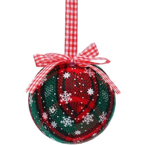 Free Shipping Christmas Decoration, 80mm Christmas Ball/Ornament Scotch Check, 3/Pack
