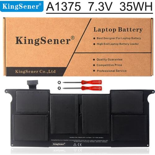 Kingsener A1375 Laptop Battery for Apple MacBook Air 11" A1370 MC506 MC505 MC506LL/A MC505LL/A 202-6920-A 2010 Year 7.3V 35WH