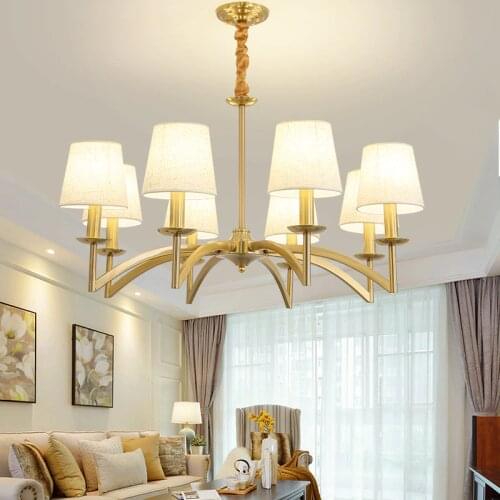 American country chandelier living room retro creative dining room lamp bedroom chandelier fabric hanging lamp kitchen lamp