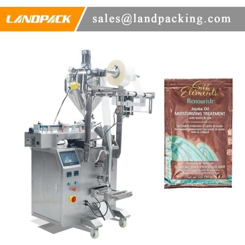 Jojoba Oil Automatic Vertical Form Fill Seal Equipment Liquid Oil 4 Side Seal Sachet Packing Machine