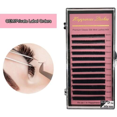 Free Shipping 8-15mm CDD+ High Quality Mink Lashes Premium Faux Mink Individual Lashes Soft Natural Eyelashes For Salon