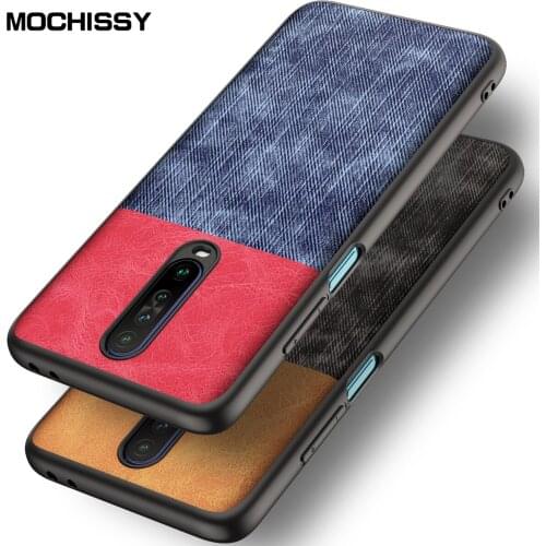 For Xiaomi Redmi K30 Pro Case Shockproof Back Cover Denim Cloth Fabric Silicone Soft Edge Protect Case For Redmi K30 Pro Funda