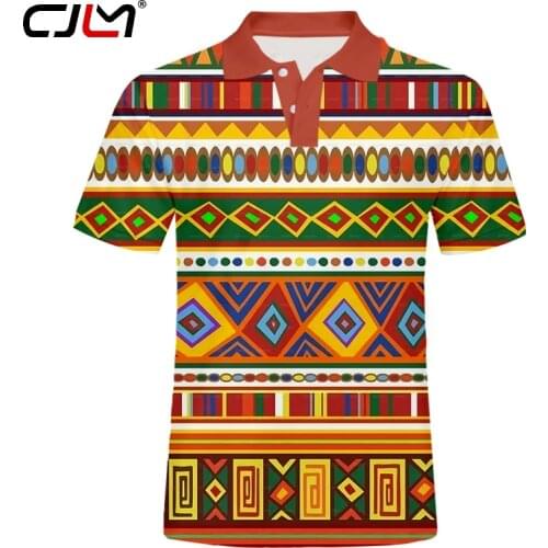 CJLM new art Polo Shirt Hot Slim Fit 3D Printed square Super Slmas Funny Plus Size 6XL sleeveed Tops Polo Tees man summer S-5XL