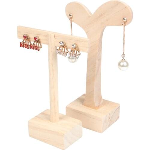 Wood Display Rack Earrings Display Stand Earrings Bean Sprout Jewelry Earring Storage Organizer Jewelry Exhibit Props