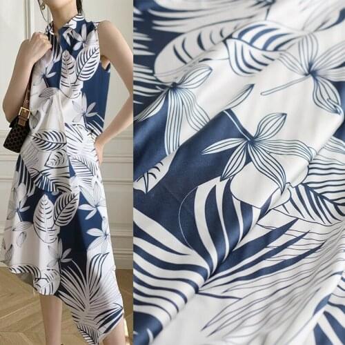 Red Raspberry 20momme Elastic Twill Satin Silk Leaves Fabrics Garment Materials Women Dress DIY Sewing Cloth Freeshipping