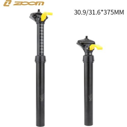 Bike Seatpost Zoom Dropper Manual Control Lever Height Adjustable Hydraulic Bicycle 100mm Travel 375mm 30.9 31.6 mm MTB