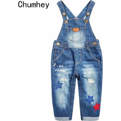 Chumhey 1-6T Baby Boys Overalls Girls Soft Cotton Denim Toddler Bib Suspender Boy Jeans Trousers Kids Clothing Bebe Clothes