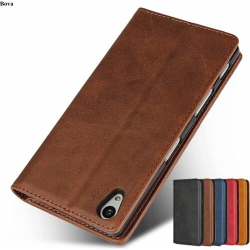 Leather case for Sony Xperia Z5 E6603 E6633 E6683 for Sony Z5 flip case card holder Magnetic attraction cover Case Holster