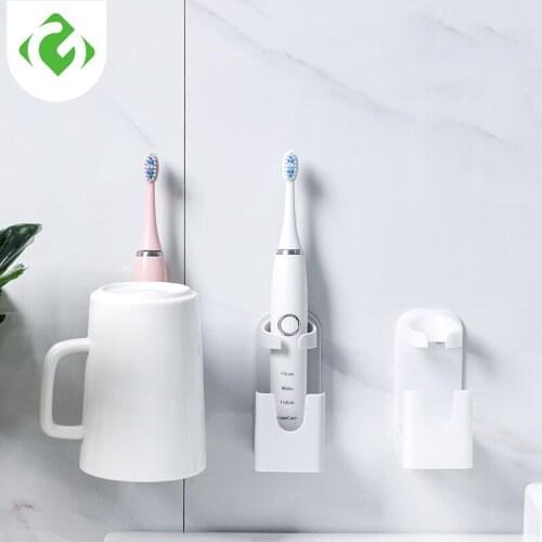 Creative Traceless Stand Rack Organizer Electric Wall-Mounted Holder Space Saving toothbrush holder Bathroom Accessories GUANYAO