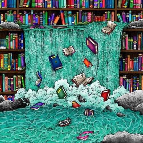 LaoJieYuan DIY Diamond Painting Cross Stitch Bookshelf 5D Needlework Mosaic Book Full Square Drill Diamond Embroidery