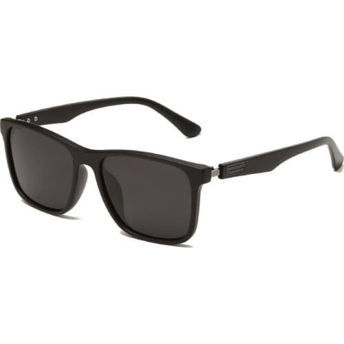 Fashion Brand Design Men Women Square Polarized Sunglasses Unisex Vintage Polaroid Sun Glasses UV400 Plastic Titanium Frame TR