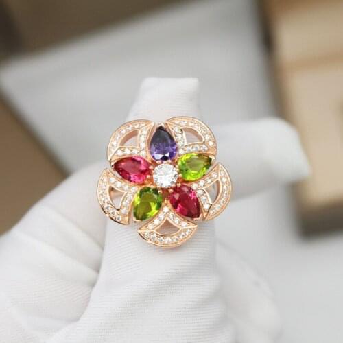 New color treasure ring micro fair lady atmosphere luxury lady ring for women