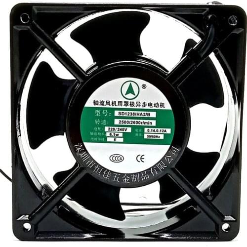 New original SD1238/HA2/B 12cm 220V/240V axial flow fan with shaded pole asynchronous motor cooling fan