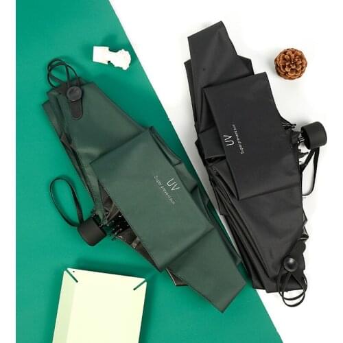 New ultra-light Five-fold umbrella sunscreen line black plastic pocket folding umbrella mini rain pocket umbrella S503