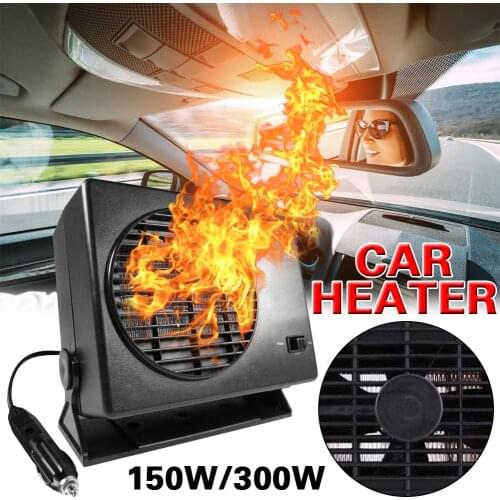 150/300W Car Heater Heating Fan With Self Adhesive Tape 12V Windshield Demister Defroster For Vehicle Temperature Control Device