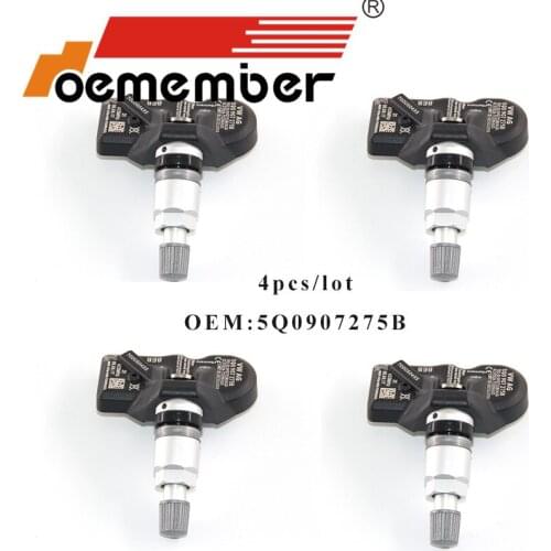 OEMEMBER 4pcs Car Tire Pressure Sensor 5Q0907275B TPMS Monitoring System For Audi Skoda A3 A7 A6 Volkswagen 433Mhz