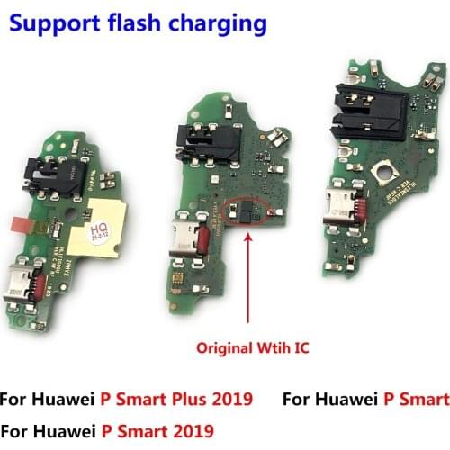Original New For Huawei P Smart USB Charging Connector Board With Micro Flex Cable For Huawei P Smart 2019 P Smart Plus 2019