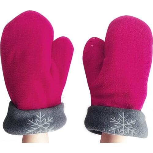 Couple Gloves Three-piece Set Connected Polars Fleece Thick Christmas Gloves Sharing Gloves for Couples WHShopping