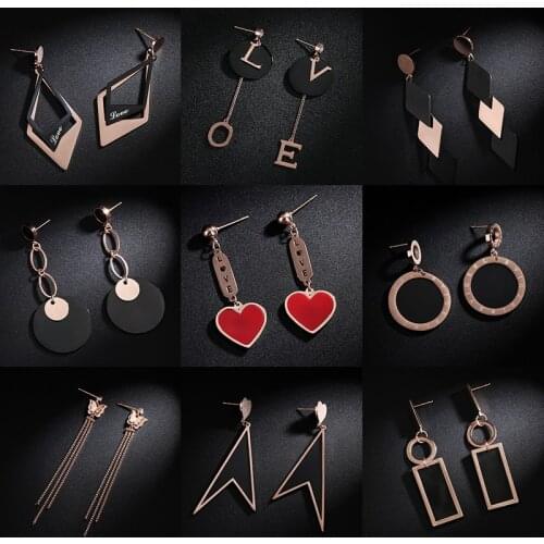 Geometric Drop Earring For Women Trangle Druzy Earring Bts Gothic Circle Earing Titaniums Jewellery Brincos Bijouterie