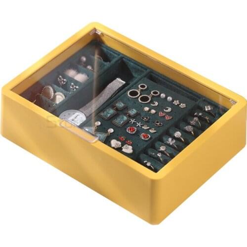 Jewelry box hand jewelry storage box earrings earrings earrings earrings necklace storage plush cloth box
