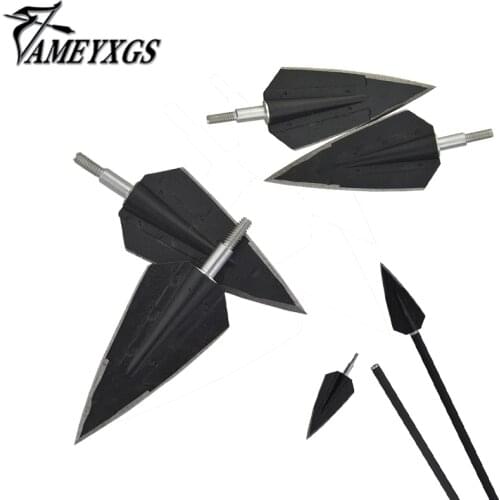 3/6/12pcs Archery Blade Arrowhead 150 Gr Stainless Steel Broadhead 2 Fix Blade Arrow Shaft Hunting Accessory