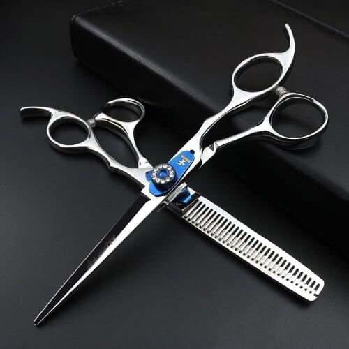 Japanese scissors 5.5" high quality hairdressing scissors spring piece to adjust hair cutting scissors and thinning shears