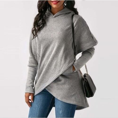 New Fashion Autumn Winter Womens Long Sleeve Sweater Hoodies Lady Casual Hooded Sweatshirts Plus Size S-5XL