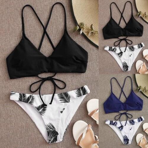Women Floral Random Print Bikini Set Push-up Swimsuit Beachwear Padded Swimwear Female Sport Bathing Suit Brazilian Bikinis L4