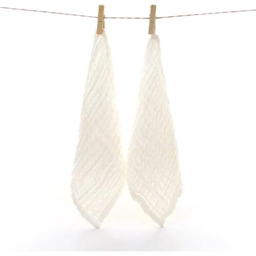2 Pcs Baby Facecloth Infant Bath Towel Handkerchief Cotton Burp Cloth Absorbent 6-Layer Gauze Kindergarten Washcloth 69HE