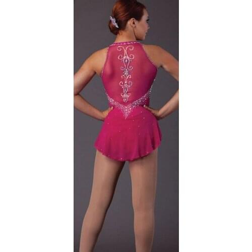 32" Age 12+ Red Skating dress/Rhythmic gymnastics leotard/Baton Twirling Costume