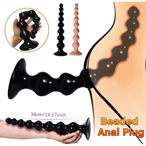 Long Large Anal Bead Ball Anal Plug Dildo Big Butt Plug Prostate Massager Adult Erotic Sex Toy For Woman Men Gay SM Anus Dilator