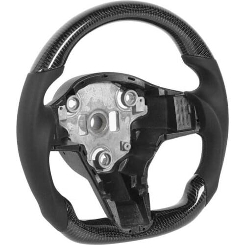 Car Horns steering wheel Carbon Fiber Steering Wheel Full Nappa Leather Grips Fit for Tesla Model 3 2017-2020 car accessories