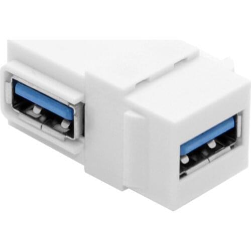 CY Chenyang Chenyang-Cable 90 Degree Right Angled USB 3.0 A Female to A Female Extension Keystone Jack Coupler Adapter