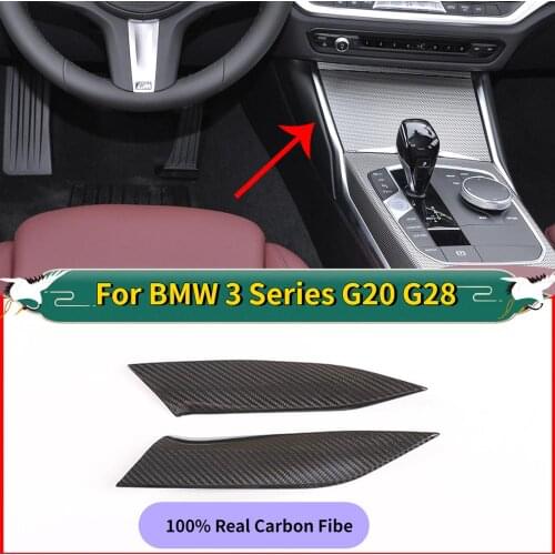For BMW 3 Series G20 G28 20li 325li 2019 2020 100% Real Carbon Fibe Car Center Console Decoration Trim Car Accessories