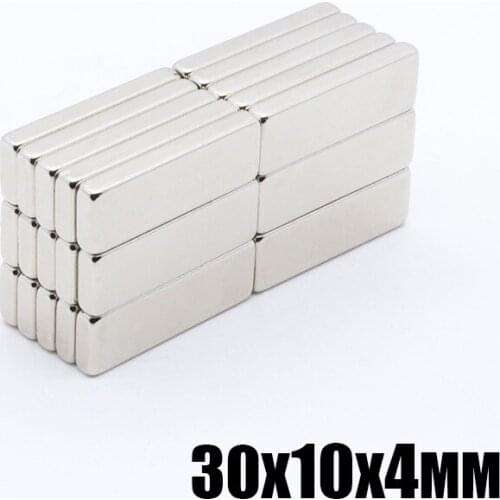 40pcs 30x10x4 mm N35 neodymium magnet Small Square power Strong magnets 30*10*4mm Rare Earth Neodymium Magnets 30x10x4mm