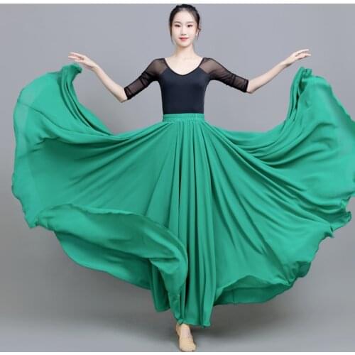 TingYiLi Double Layer Chiffon Long Skirt Summer Holiday Beach Boho Skirts Womens Big Swing Purple Green White Maxi Dance Skirt