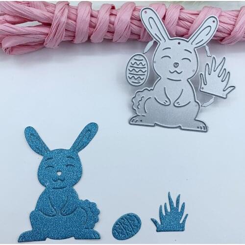 Rabbit Paper DIY scrapbook embossing die cutting process paper card making paper DIY puzzle cutting die