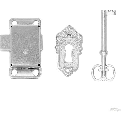 Classical Vintage Antique Drawer Cabinet Wardrobe Cupboard Door Alloy Lock + Key Interior Door Locks New Drop ship Dls HOmeful