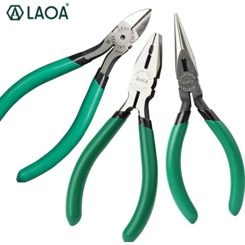 LAOA 5 Inch Mini Wire Cutter Long Nose Pliers Side Cutter Diagonal Pliers For Fishing Combination
