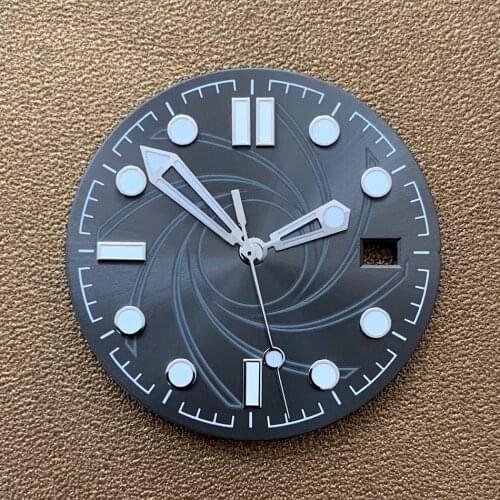 Modified SKX007 watch pointer Japan NH35/NH36 with black dial luminous C3 accessories suitable for automatic movement A7