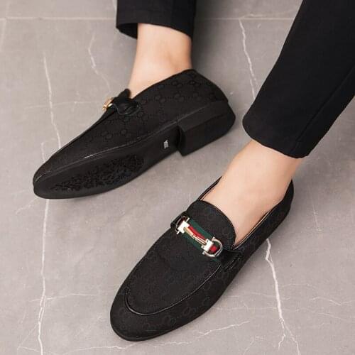 Fashion Trend Fur Loafers Mens Shoes Fashion Men Casual Mens Formal Male Shoe Light For Breathable Minimalist Leather Man