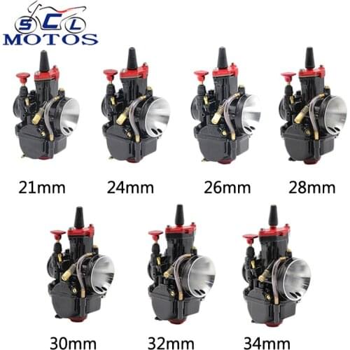 Sclmotos -Motorcycle Racing parts S level Motor Carburetor 21 24 26 28 30 32 34mm MAIKUNI PWK Carb With Power Jet Scooter ATV